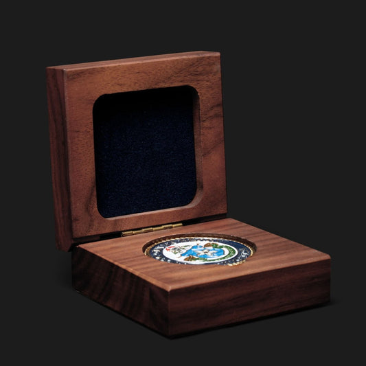 Solid Wooden Walnut Coin Boxes